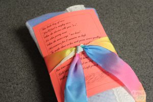 Hot cold pack rice bag with cover and poem for gift