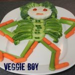 Skeleton made of vegetables