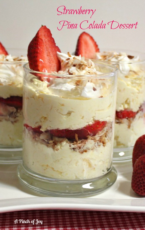 Strawberry Pina Colada Dessert