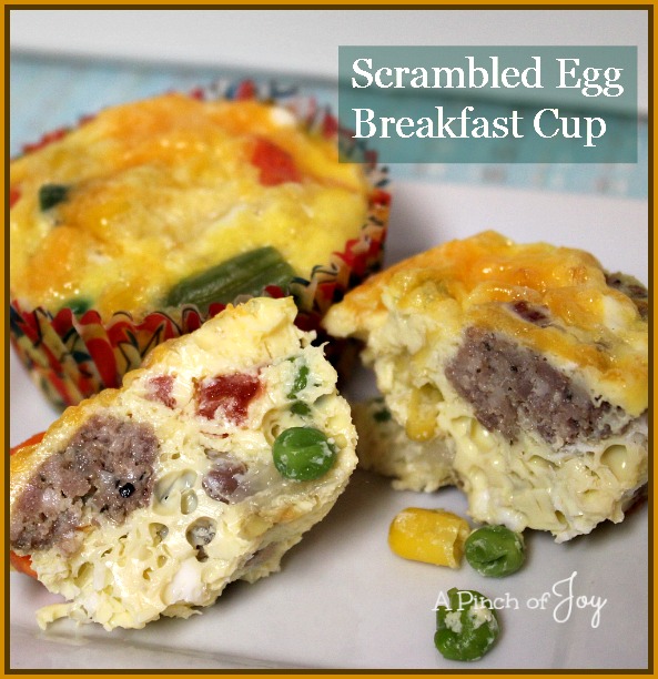 Scrambled Egg Breakfast Cup --A Pinch of Joy