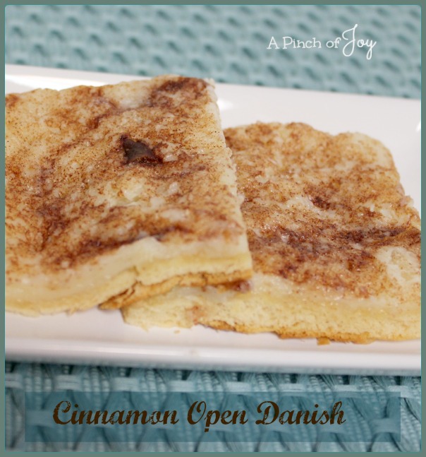 Cinnamon Cream Cheese Open Danish -- A Pinch of Joy