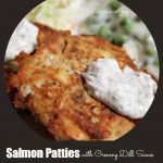 Salmon Patties with Creamy Dill Sauce -- A Pinch of Joy