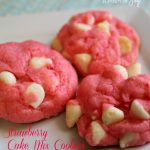 Strawberry Cake Mix Cookies - A Pinch of Joy