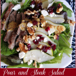Pear and Steak Salad with honey mustard dressing -- A Pinch of Joy