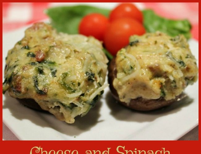 Cheese and Spinach Stuffed Mushrooms