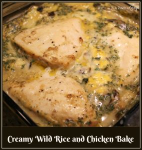 Creamy Wild Rice and Chicken Bake -- A Pinch of Joy