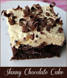 Skinny Chocolate Cake -- A Pinch of Joy #Decadent Dessert