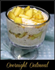 Overnight Oatmeal with Sauted Apples -- A Pinch of Joy #Healthy Breaksfast