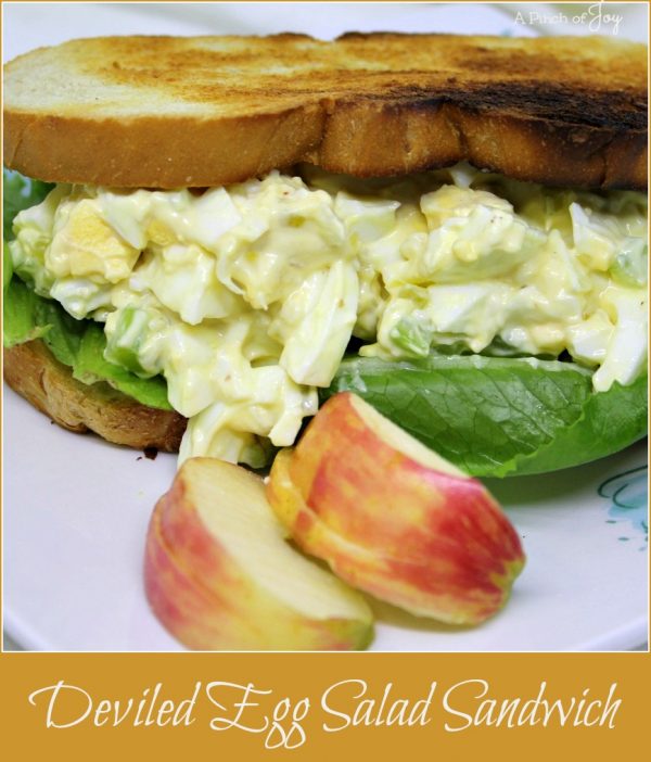 Deviled Egg Salad Sandwich - A Pinch of Joy