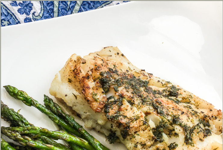 Cod Fish with Garlic Herb Butter