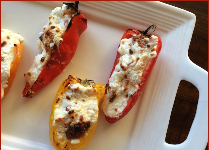 Bacon and Three Cheese Stuffed Mini Peppers