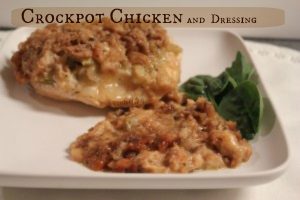 Crockpot Chicken and Dressing - A Pinch of Joy