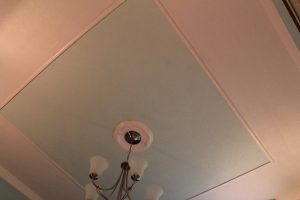 Installing trim for ceiling interest