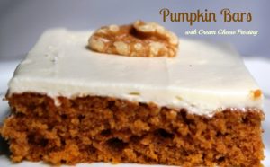 Pumpkin Bar with Cream Cheese Frosting - A Pinch of Joy