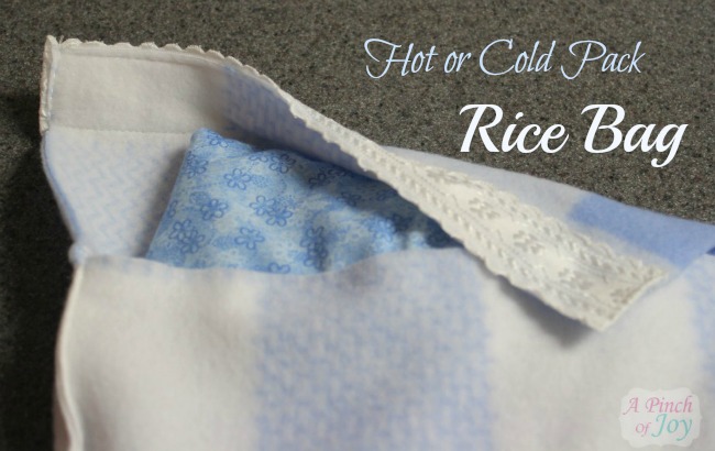 Hot or cold pack rice bag – a tutorial