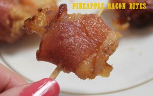 Pineapple Sugared Bacon Appetizers -- A Pinch of Joy