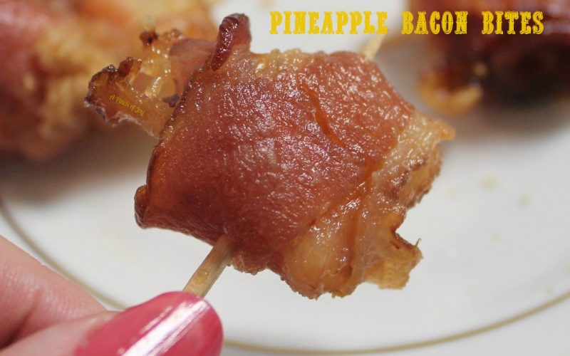 Pineapple Sugared Bacon Appetizers -- A Pinch of Joy