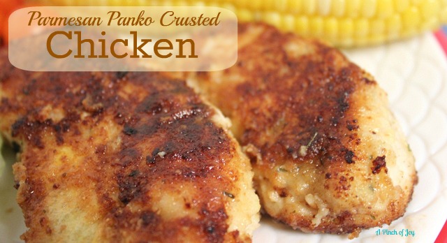 Fried chicken with parmesan and panko crust
