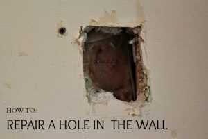 Repairing a hole in drywal