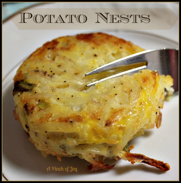 A Pinch of Joy:  Potato Nests 