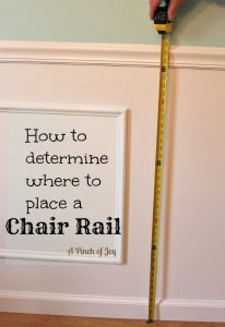 A Pinch of Joy: How to determine where to place a chair rail