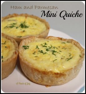 A Pinch of Joy: Ham and Parmesan Mini Quiche