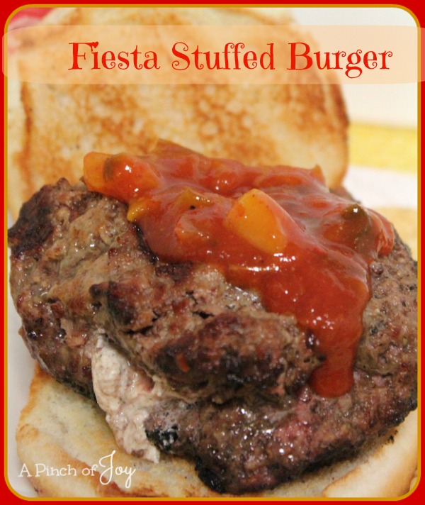 Fiesta Stuffed Burger from A Pinch of Joy