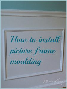 How to install picture frame moulding A Pinch of Joy