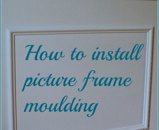 How to install picture frame moulding