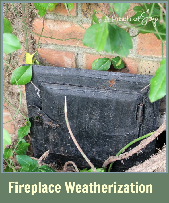 fireplace weatherization from A Pinch of Joy