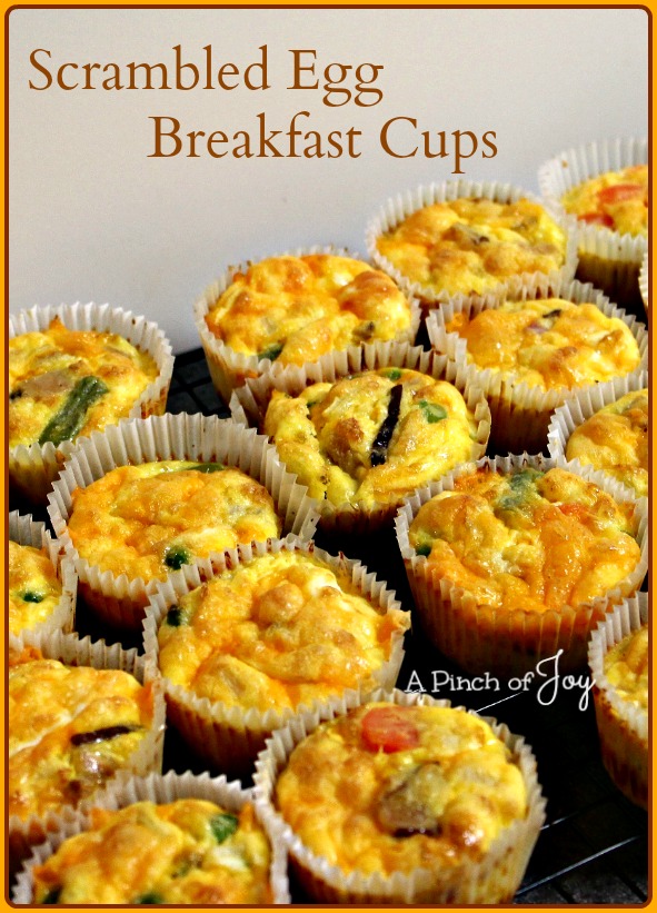 Scrambled Egg Breakfast Cups -- A Pinch of Joy