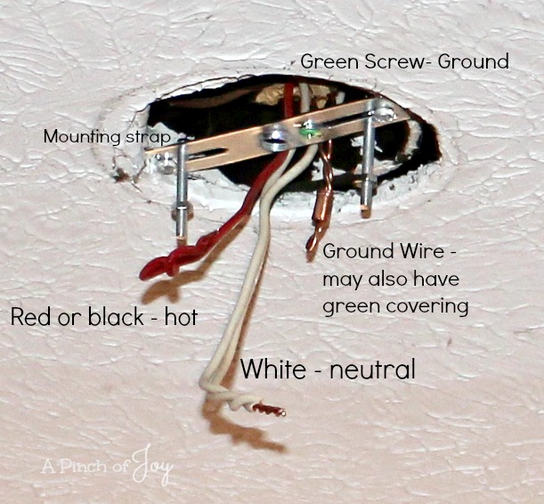 Light Fixture In Seven Easy Steps, How To Wire A Light Fixture With Black Red And White Wires