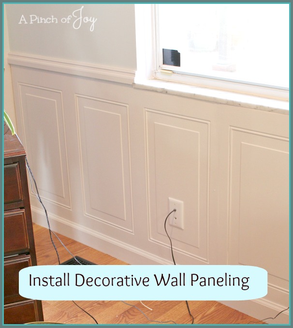 Install Decorative Wall Paneling -- A Pinch of Joy