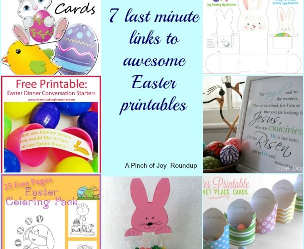 7 last minute links to awesome  Easter Printables