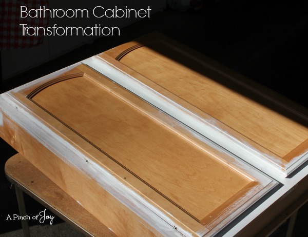 Bathroom Cabinet Transformation -- A Pinch of Joy