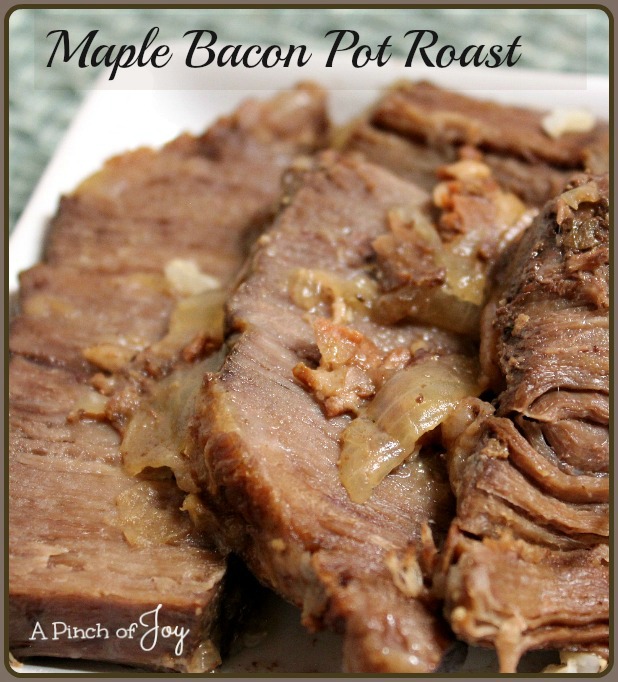 Maple Bacon Pot Roast in the slowcooker -- A Pinch of Joy