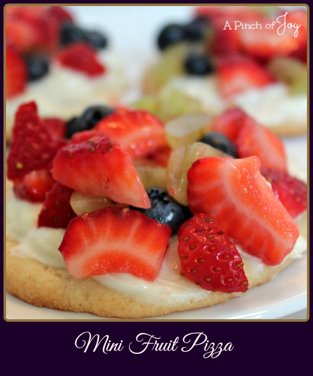 Mini Fruit Pizza - A Pinch of Joy