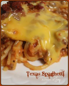 Texas Spaghetti -- A Pinch of Joy