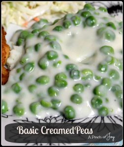 Basic Creamed Peas -- A Pinch of Joy