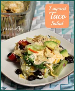 Layered Taco Salad -- A Pinch of Joy