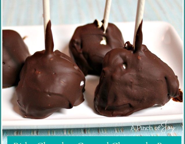 Chocolate Covered Cheesecake Pops--A Pinch of Joy