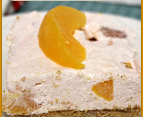 Peaches and Cream Cheesecake -- A Pinch of Joy
