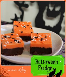 Halloween Fudge -- A Pinch of Joy