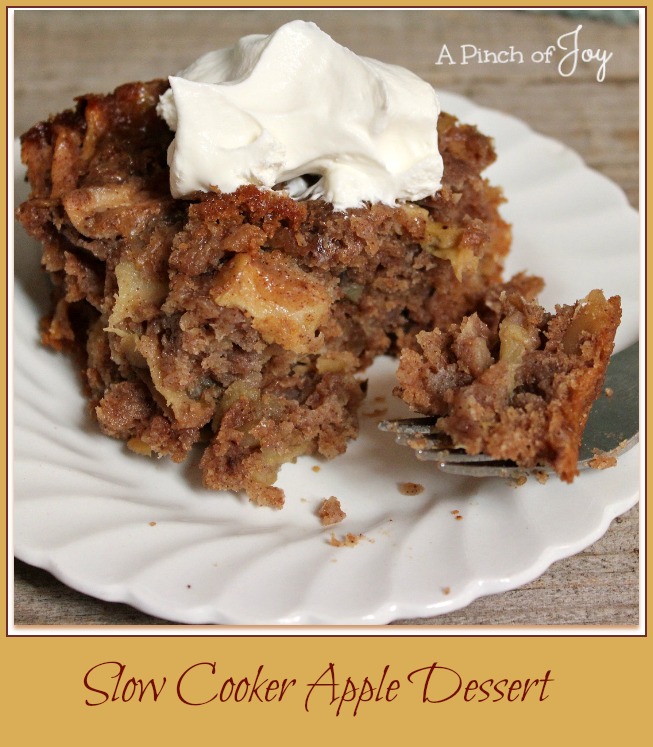 Slow Cooker Apple Dessert -- A Pinch of Joy