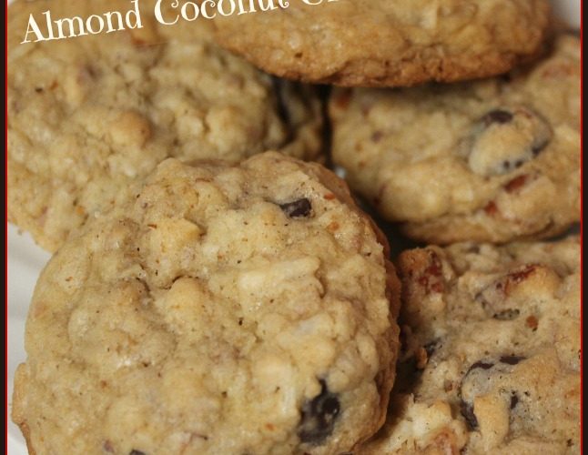 Almond Coconut Crunch Cookies -- A Pinch of Joy