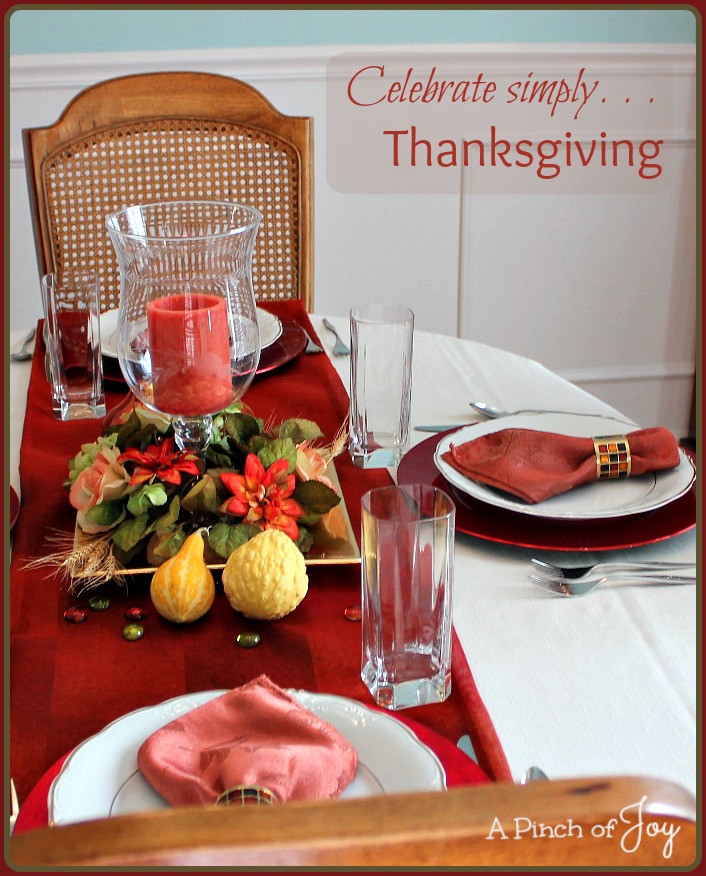 Celebrate Simply  . . Thanksgiving -- A Pinch of Joy