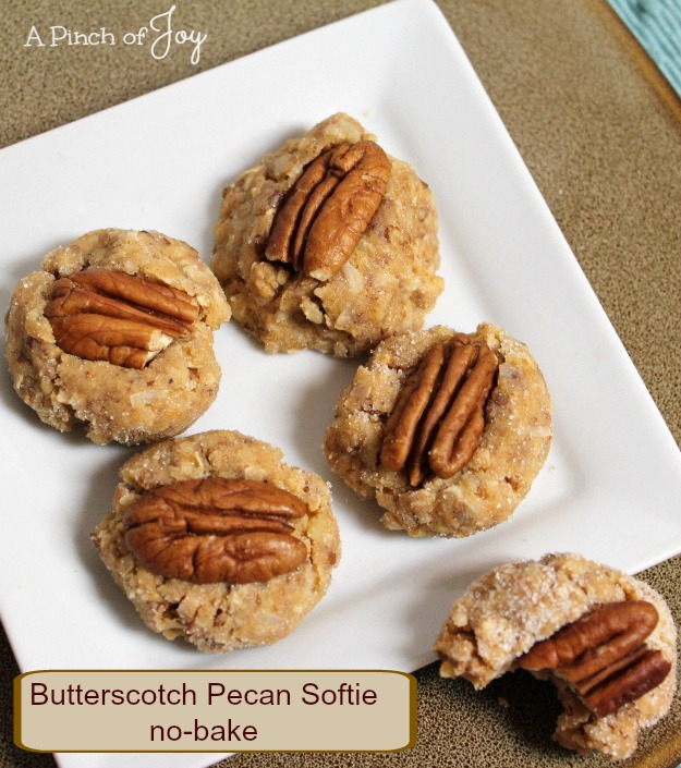 Butterscotch Pecan Softie -- no bake from A Pinch of Joy