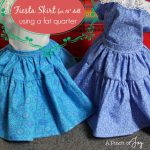 Fiesta Skirt for 18 inch doll using a fat quarter of fabric-- A Pinch of Joy