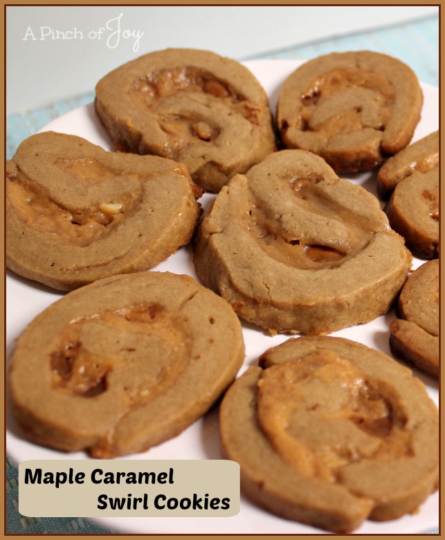 Maple Caramel Swirl Cookies -- A Pinch of Joy