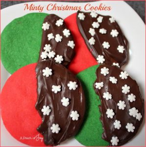 Minty Christmas Cookies -- A Pinch of Joy
